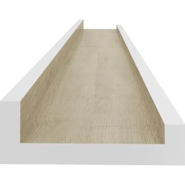 vidaXL Hyllor>Vägghyllor 4 st vit och sonoma-ek 80x9x3 cm