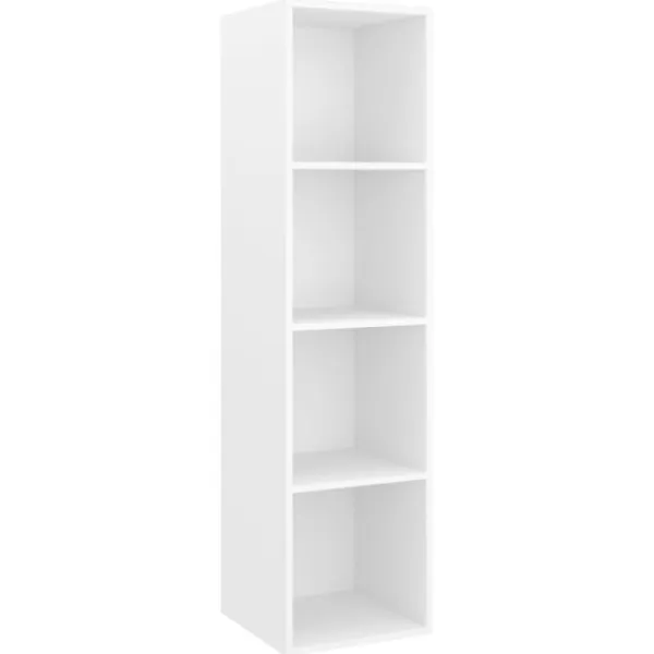vidaXL Tv-Bänkar>Väggmonterad tv-bänk vit 37x37x142,5 cm konstruerat trä