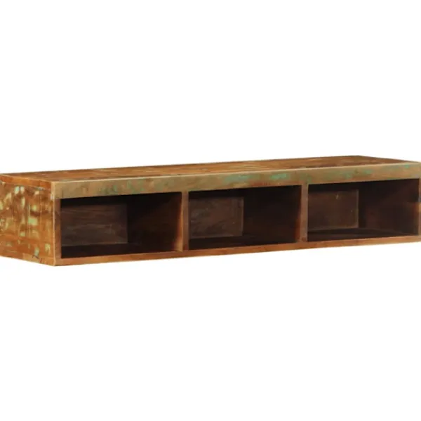 vidaXL Tv-Bänkar>Väggmonterad TV-bänk 100x30x19 cm massivt återvunnet trä