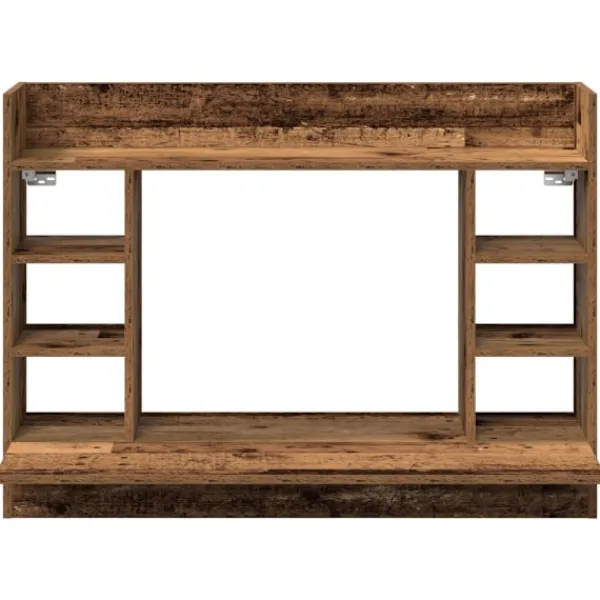 vidaXL Kontorsmöbler>Väggmonterat skrivbord med hylla Gammalt trä 105 x 48 x 75 cm
