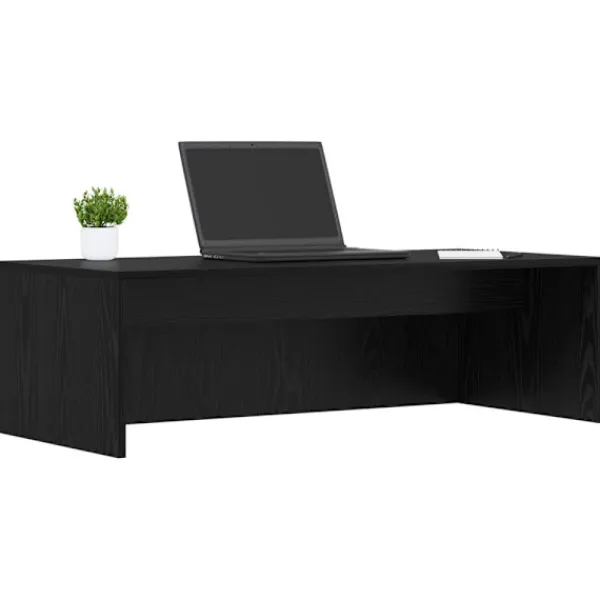 vidaXL Kontorsmöbler>Väggmonterat skrivbord Väggmonterad Svart Ek 100 x 45 x 30 cm