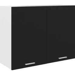 vidaXL Skåp>Väggskåp “Lyon” svart 80x31x60 cm konstruerat trä