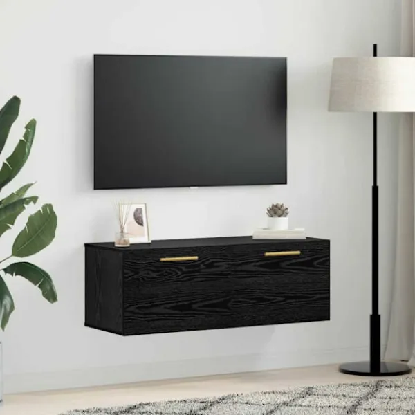 vidaXL Skåp>Väggskåp Svart ek 100 x 36.5 x 35 cm Konstruerat trä