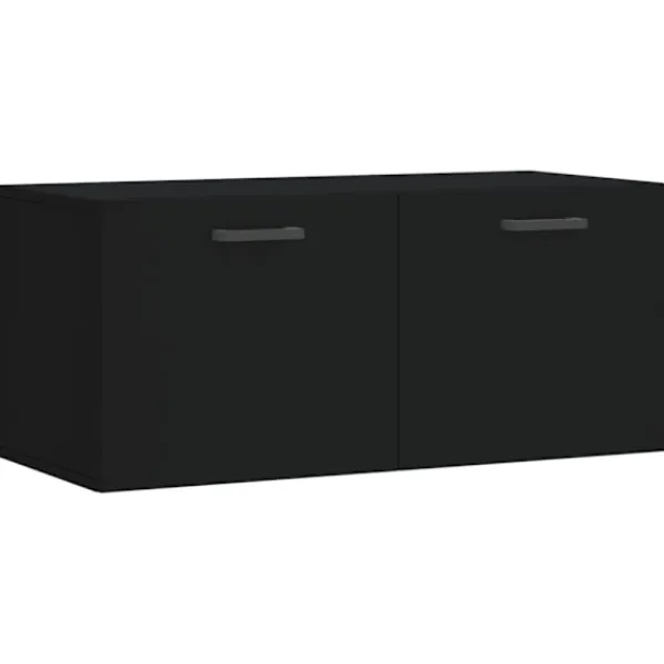 vidaXL Skåp>Väggskåp svart 80x36,5x35 cm konstruerat trä
