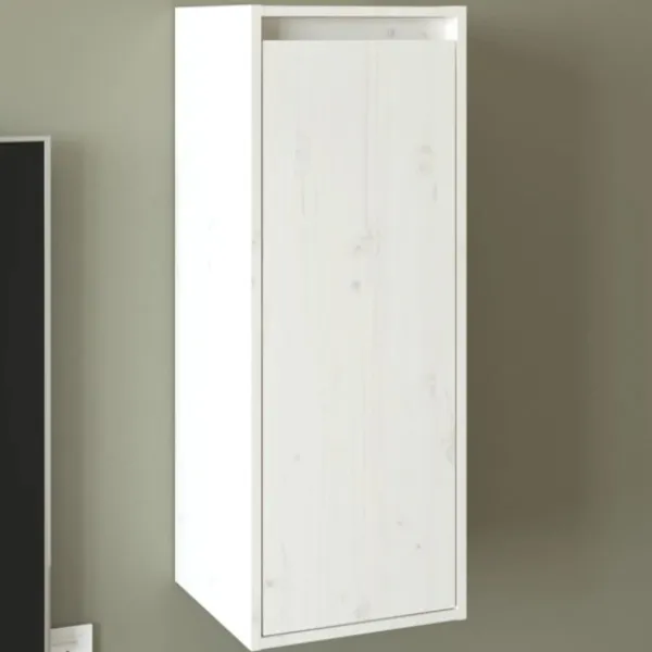 vidaXL Skåp>Väggskåp vit 30x30x80 cm massiv furu