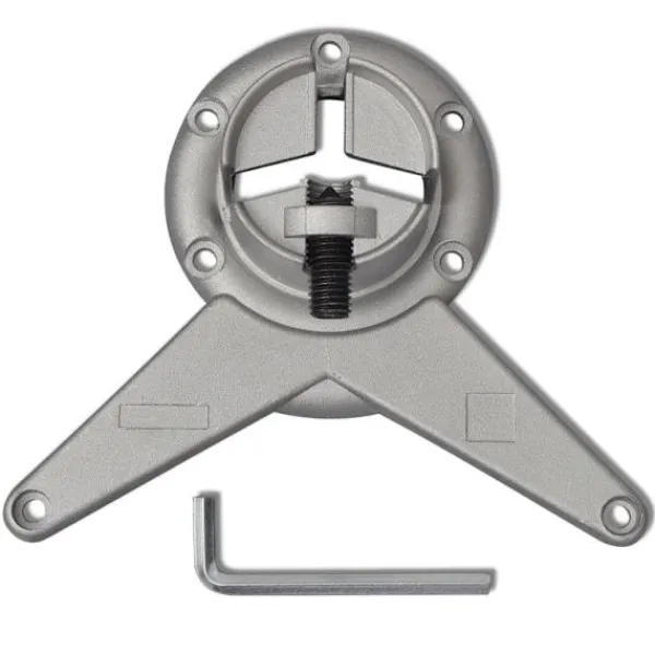 vidaXL Matbord>4 Justerbara bordsben i borstad nickel 870 mm