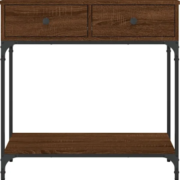 vidaXL Småbord>Avlastningsbord ek 75x34,5x75 cm konstruerat trä