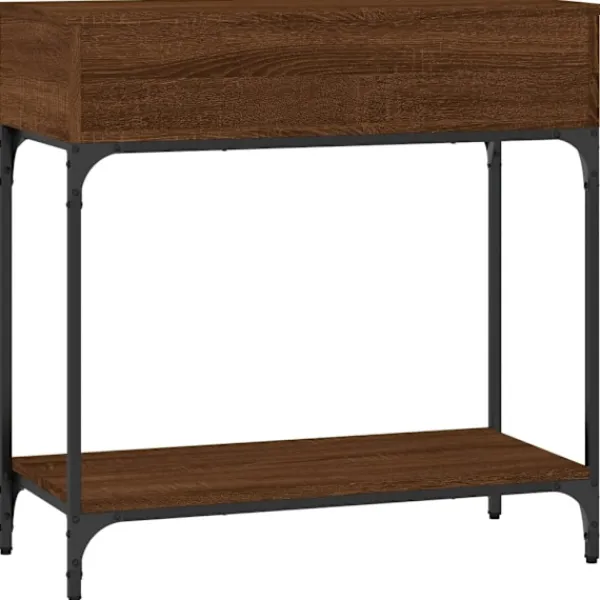 vidaXL Småbord>Avlastningsbord ek 75x34,5x75 cm konstruerat trä