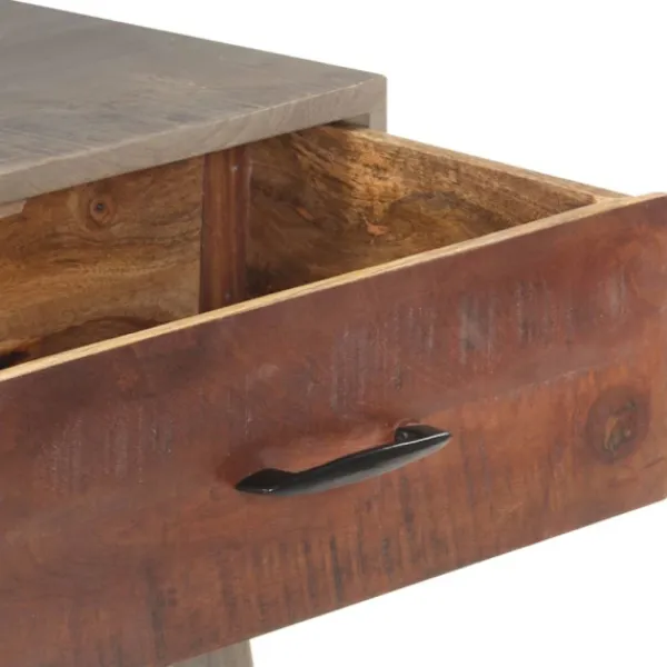 vidaXL Småbord>Avlastningsbord 110x35x75 cm massivt grovt mangoträ