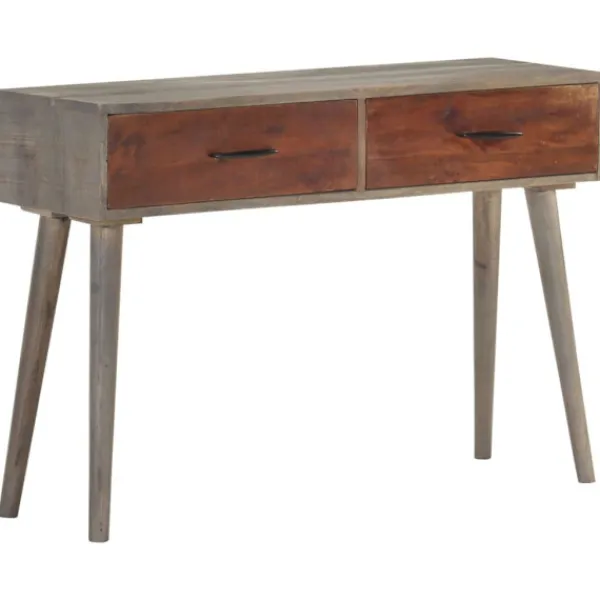 vidaXL Småbord>Avlastningsbord 110x35x75 cm massivt grovt mangoträ