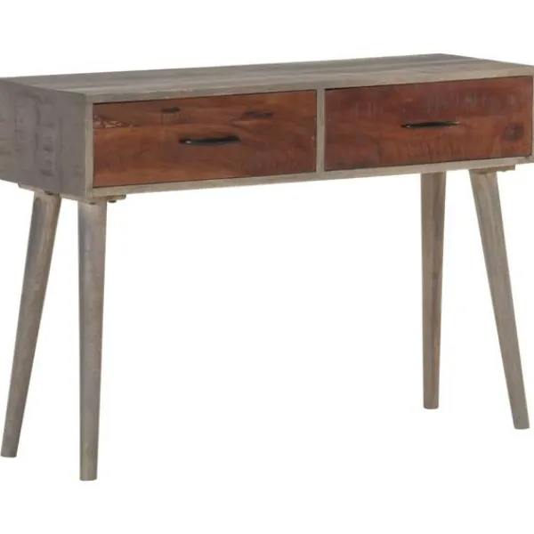 vidaXL Småbord>Avlastningsbord 110x35x75 cm massivt grovt mangoträ