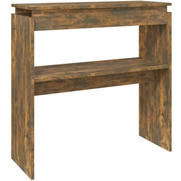 vidaXL Småbord>Avlastningsbord rökfärgad ek 80x30x80 cm konstruerat trä