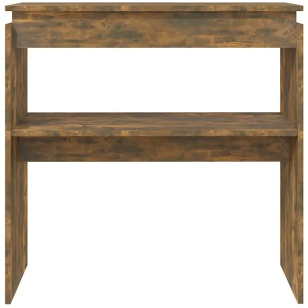 vidaXL Småbord>Avlastningsbord rökfärgad ek 80x30x80 cm konstruerat trä