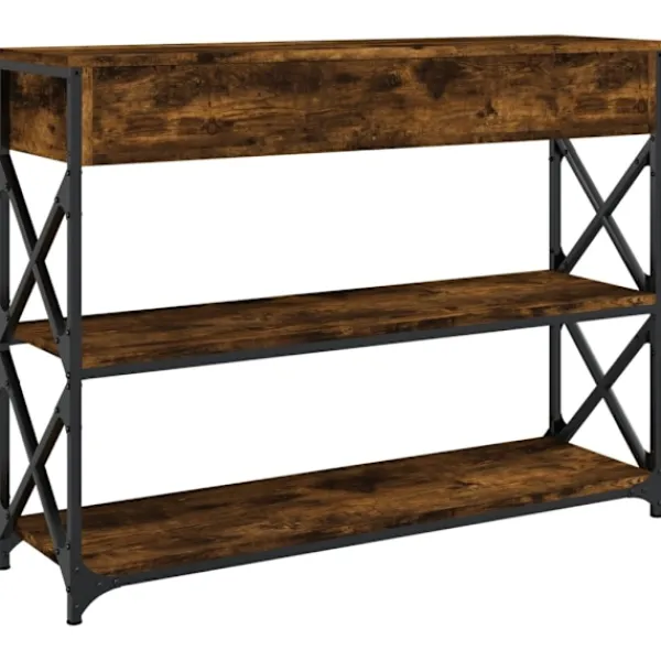vidaXL Småbord>Avlastningsbord rökfärgad ek 100x28x75 cm konstruerat trä