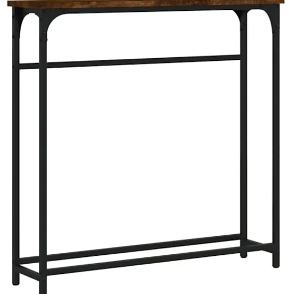 vidaXL Småbord>Avlastningsbord rökfärgad ek 75x19,5x75 cm konstruerat trä