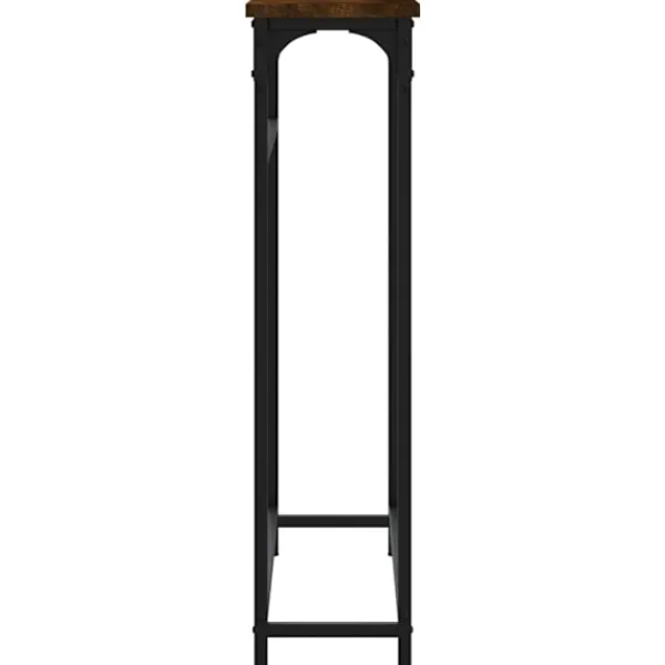 vidaXL Småbord>Avlastningsbord rökfärgad ek 75x19,5x75 cm konstruerat trä