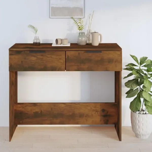 vidaXL Småbord>Avlastningsbord rökfärgad ek 90x36x75 cm konstruerat trä