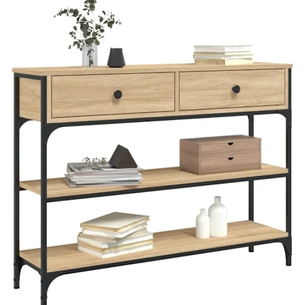 vidaXL Småbord>Avlastningsbord sonoma-ek 100x25x75 cm konstruerat trä