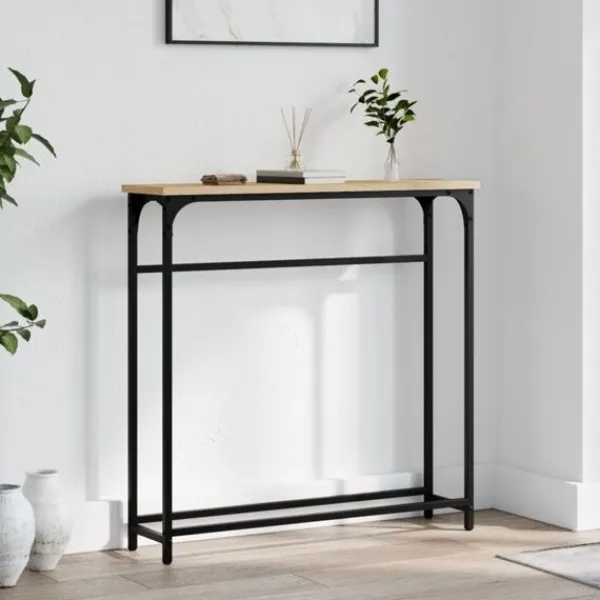 vidaXL Småbord>Avlastningsbord sonoma-ek 75x19,5x75 cm konstruerat trä
