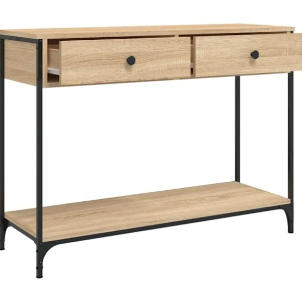 vidaXL Småbord>Avlastningsbord sonoma-ek 100x34,5x75 cm konstruerat trä
