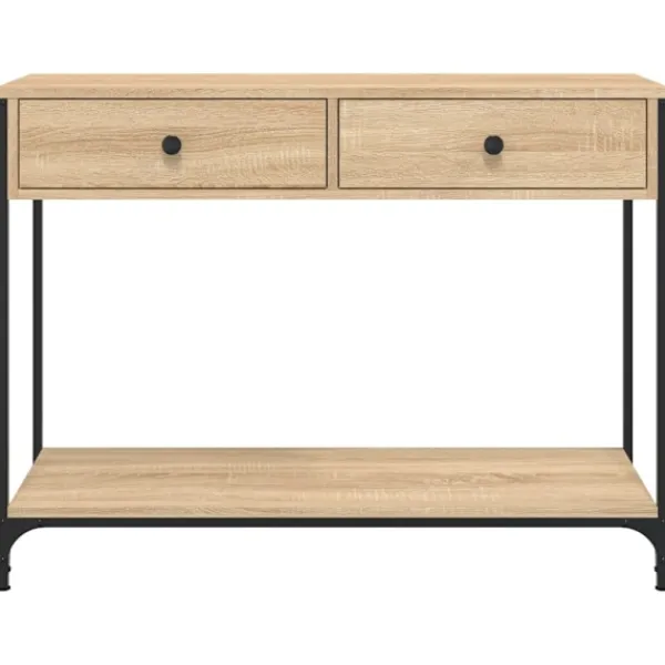 vidaXL Småbord>Avlastningsbord sonoma-ek 100x34,5x75 cm konstruerat trä