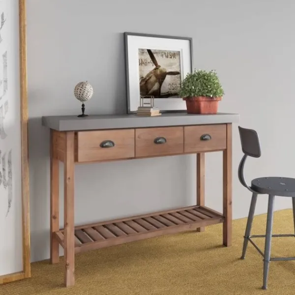 vidaXL Småbord>Avlastningsbord 110x35x80 cm massivt granträ