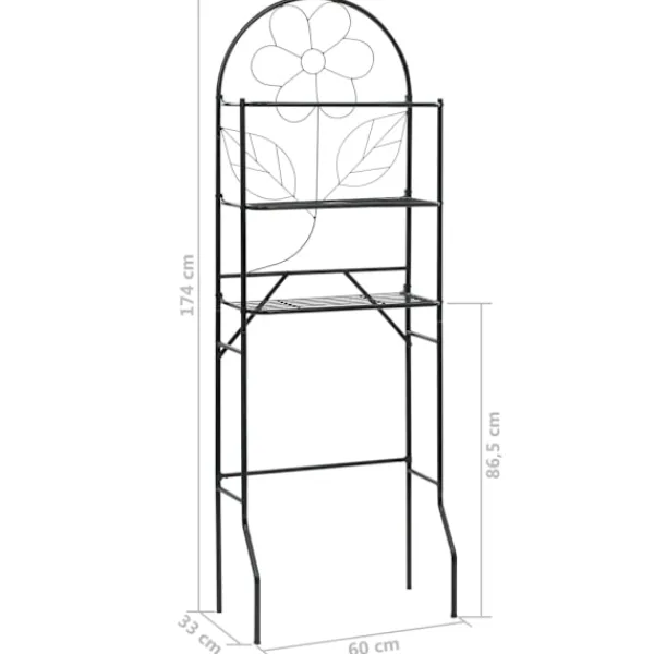 vidaXL Hyllor>Badrumshylla 60x33x174 cm