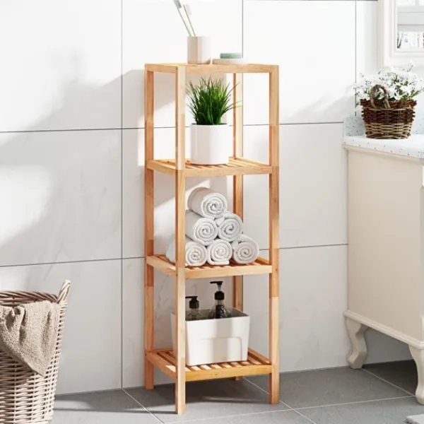 vidaXL Hyllor>Badrumshylla 36x36x112 cm massivt valnötsträ