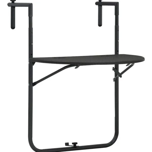 vidaXL Balkongmöbler>Balkongbord 60x64x83,5 cm plast konstrotting
