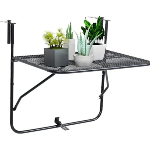 Balkongmöbler>vidaXL Balkongbord 60x40 cm Stål Black