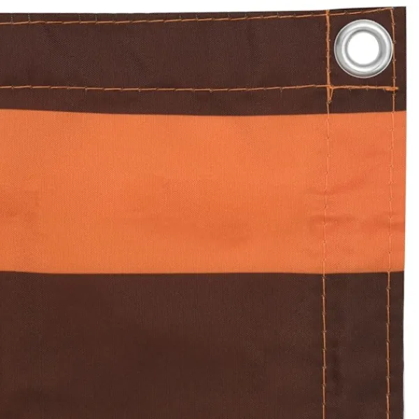 vidaXL Balkongmöbler>Balkongskärm orange och brun 75x600 cm oxfordtyg