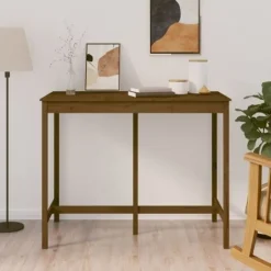 vidaXL Balkongmöbler>Barbord honungs 140x80x110 cm massivt furuträ