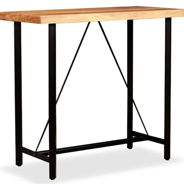 vidaXL Matbord>Barbord massiv akacia 120x60x107 cm