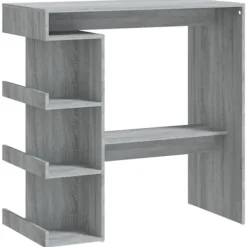 vidaXL Småbord>Barbord med hyllor sonoma 100x50x101,5 cm