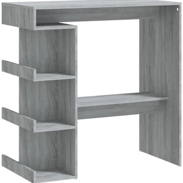 vidaXL Småbord>Barbord med hyllor sonoma 100x50x101,5 cm