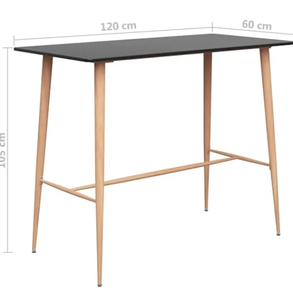 vidaXL Balkongmöbler>Barbord 120x60x105 cm