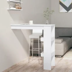 vidaXL Matbord>Barbord väggmonterat glans 102x45x103,5 cm konstruerat trä