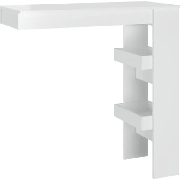 vidaXL Matbord>Barbord väggmonterat glans 102x45x103,5 cm konstruerat trä