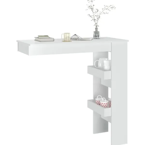 vidaXL Matbord>Barbord väggmonterat glans 102x45x103,5 cm konstruerat trä
