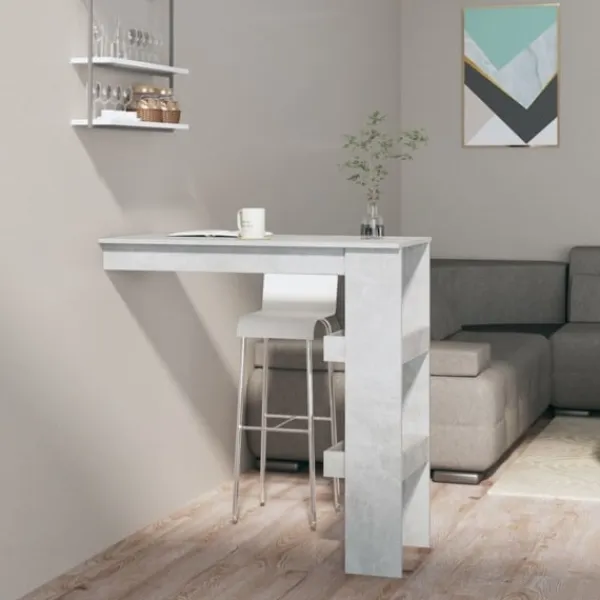 vidaXL Balkongmöbler>Barbord väggmonterat betong 102x45x103,5 cm konstruerat trä