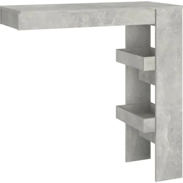 vidaXL Balkongmöbler>Barbord väggmonterat betong 102x45x103,5 cm konstruerat trä