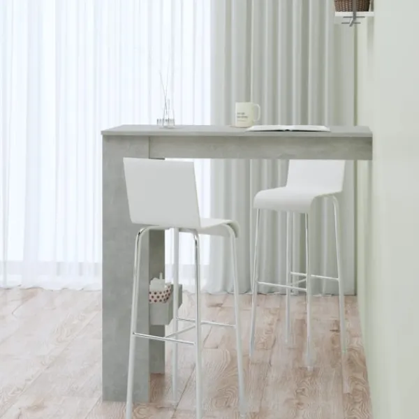 vidaXL Balkongmöbler>Barbord väggmonterat betong 102x45x103,5 cm konstruerat trä