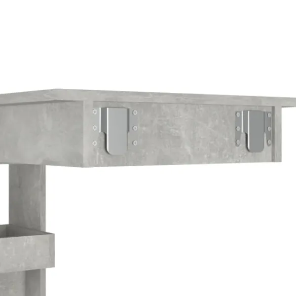 vidaXL Balkongmöbler>Barbord väggmonterat betong 102x45x103,5 cm konstruerat trä
