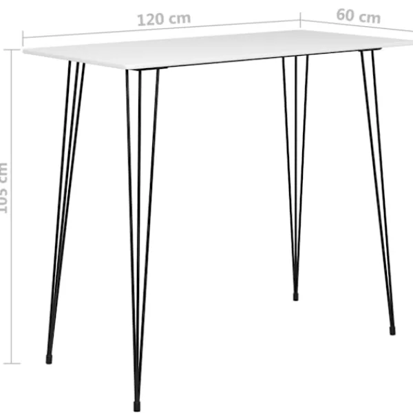 vidaXL Matbord>Barbord 120x60x105 cm