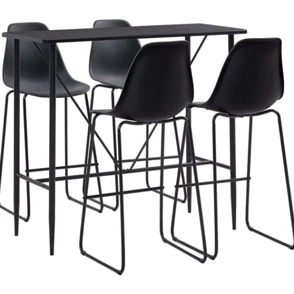 vidaXL Matgrupper>Bargrupp 5 delar plast