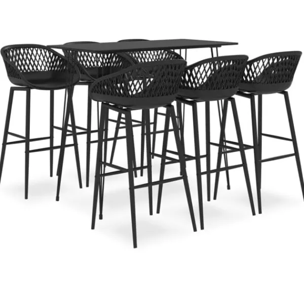 vidaXL Matgrupper>Bargrupp 7 delar