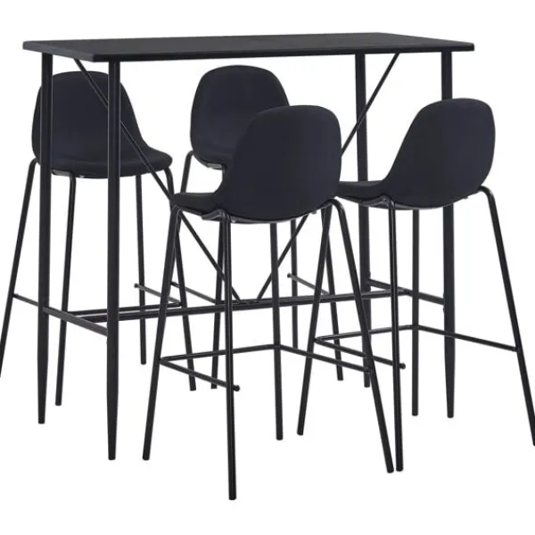 vidaXL Matgrupper>Bargrupp 5 delar tyg