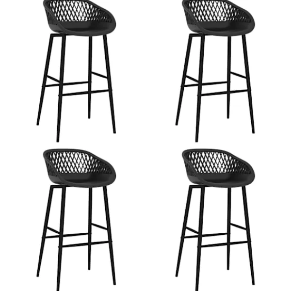 vidaXL Matgrupper>Bargrupp 5 delar och svart