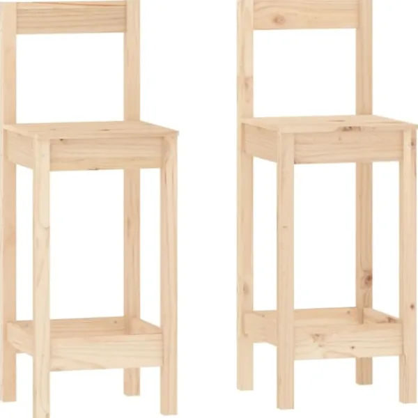 vidaXL Matgrupper>Barmöbler 3 delar massiv furu