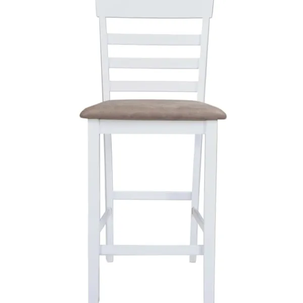 vidaXL Stolar>Barstol i trä och beige 2 st